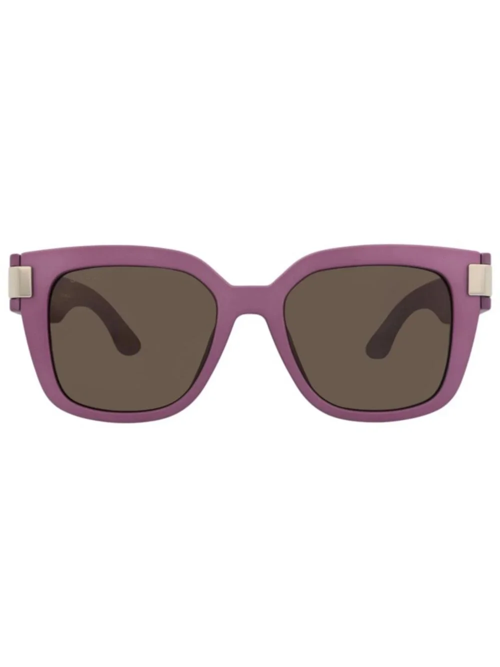 New Gucci Women's Sunglasses Square Rectangle Injection Frame Violet Violet
